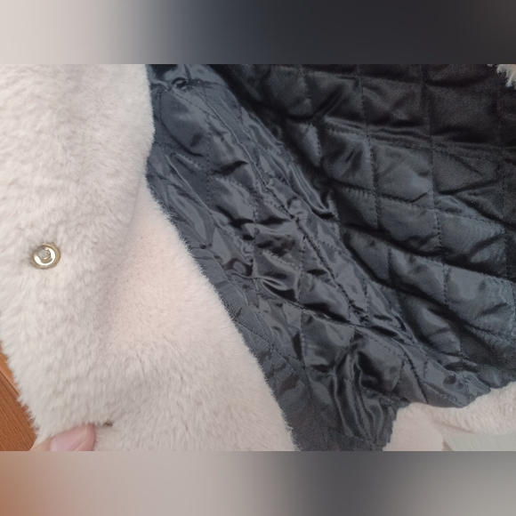 Korean Winter Faux shearling lamb fur Short Coat Thick aviator red XS quilted - Picture 7 of 8